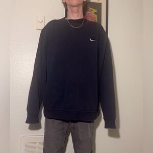 Nike Navy Crewneck Sweatshirt with White Swoosh